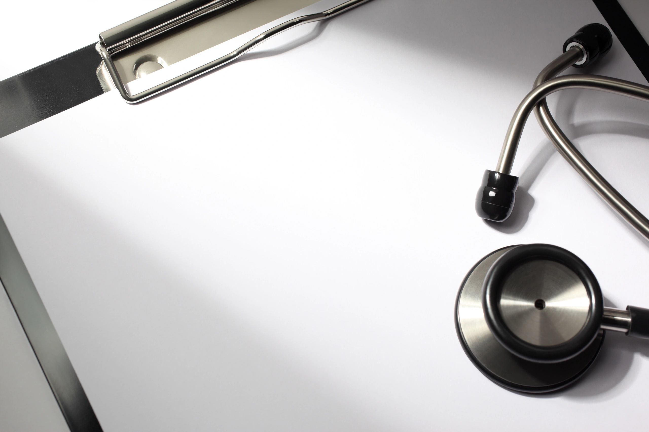 Doctor clipboard with stethoscope.